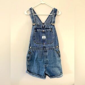 VTG Riveted Lee Overall Shortalls Denim Blue Hippie Boho Size S M Size 30